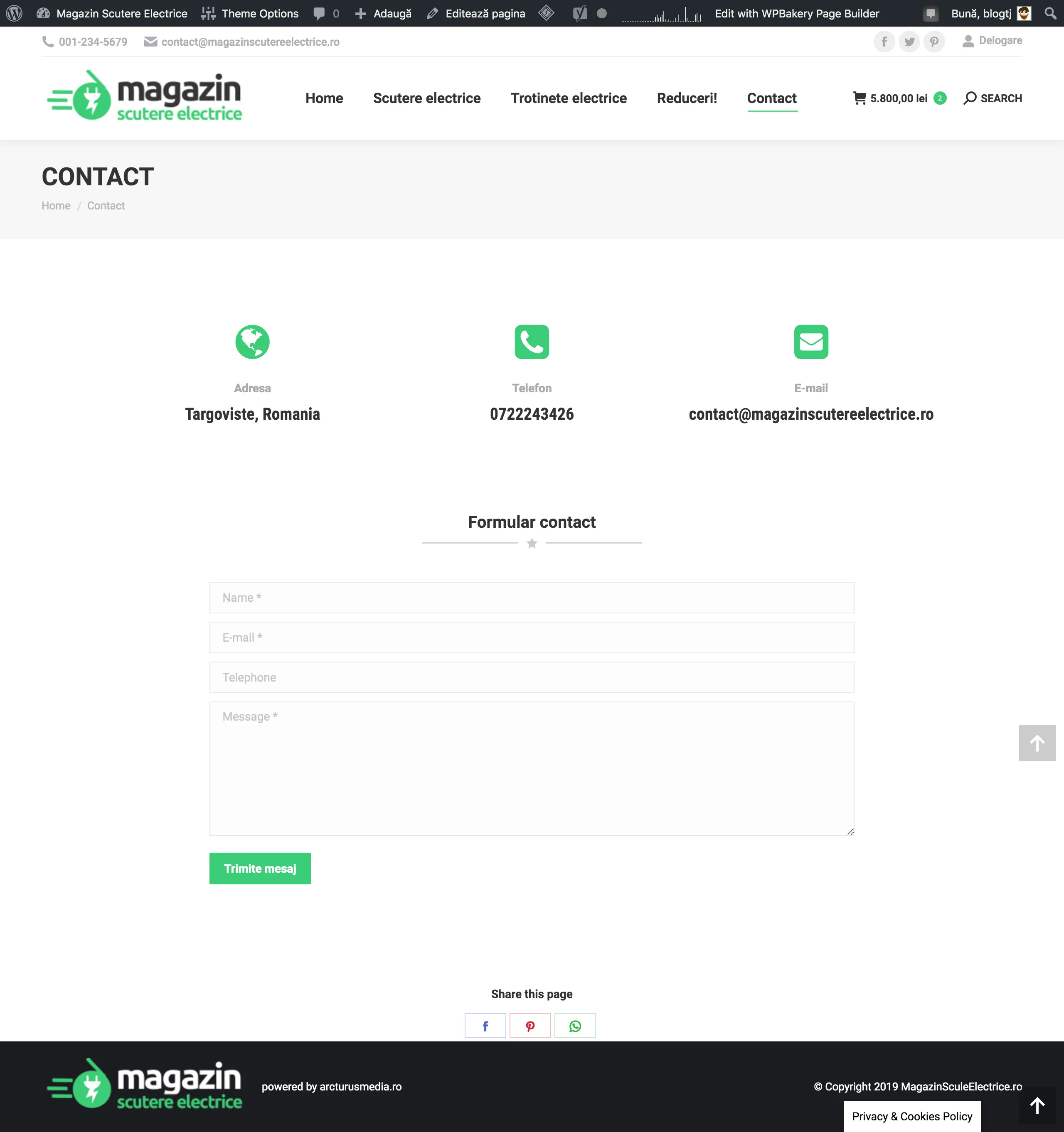 MagazinScutereElectrice.ro